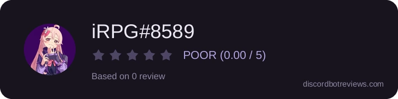 Rating banner for iRPG#8589