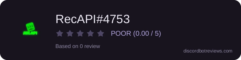 Rating widget preview for RecAPI#4753