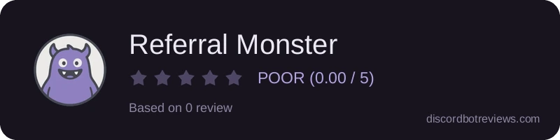 Rating widget preview for Referral Monster