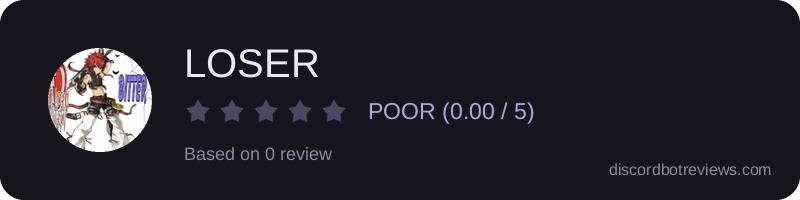 Rating widget preview for LOSER