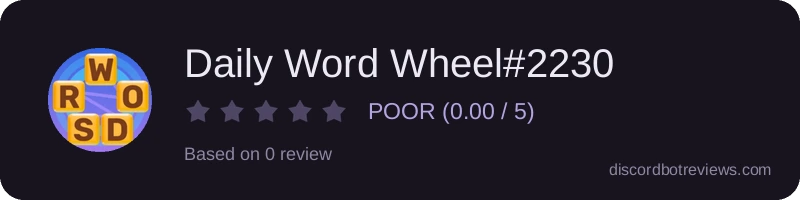 Rating widget preview for Daily Word Wheel#2230