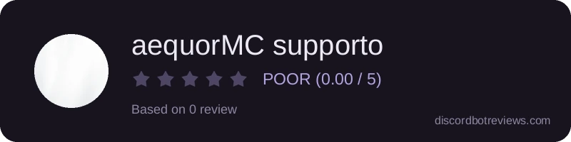 Rating banner for aequorMC supporto