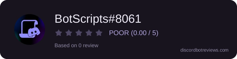 Rating widget preview for BotScripts#8061