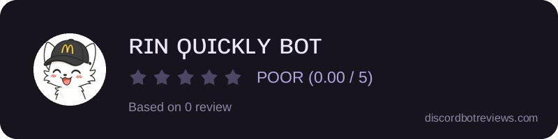 Rating widget preview for ʀɪɴ ϙᴜɪᴄᴋʟʏ ʙᴏᴛ