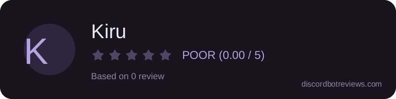 Rating widget preview for Kiru