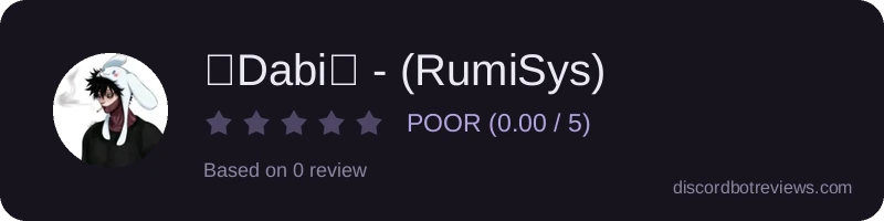 Rating widget preview for 🚬Dabi🔪 - (RumiSys)