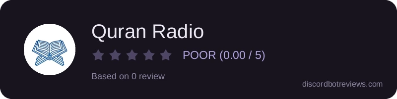Rating widget preview for Quran Radio