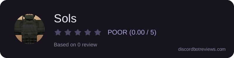 Rating widget preview for Sols