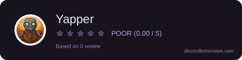 Rating widget preview for Yapper
