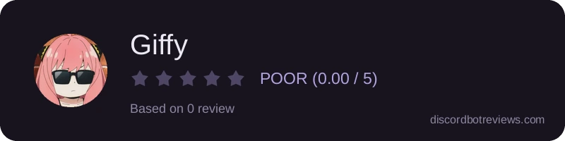 Rating widget preview for Giffy
