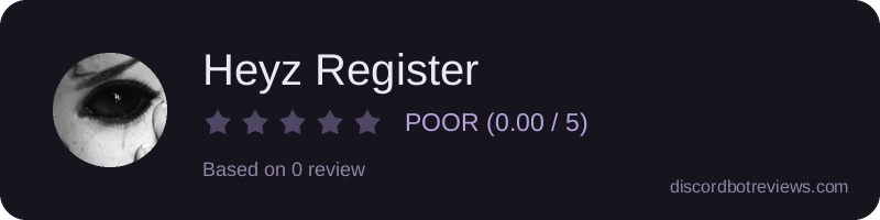 Rating widget preview for Heyz Register