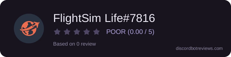 Rating widget preview for FlightSim Life#7816
