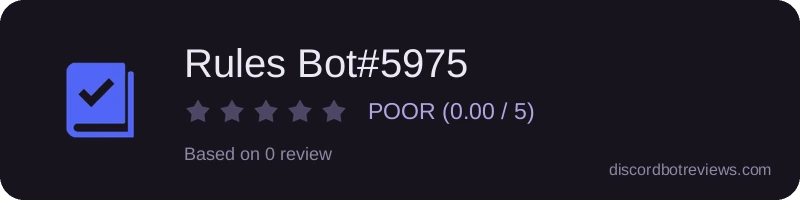 Rating widget preview for Rules Bot#5975