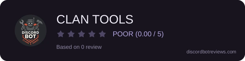 Rating widget preview for CLAN TOOLS