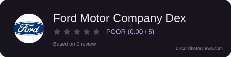 Rating widget preview for Ford Motor Company Dex