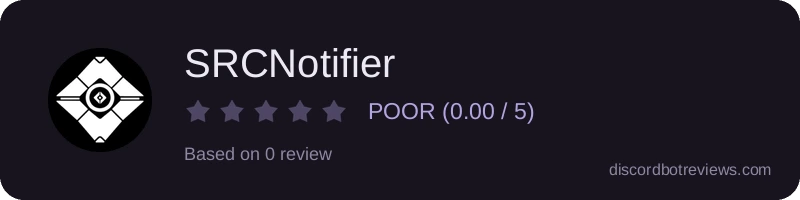 Rating widget preview for SRCNotifier