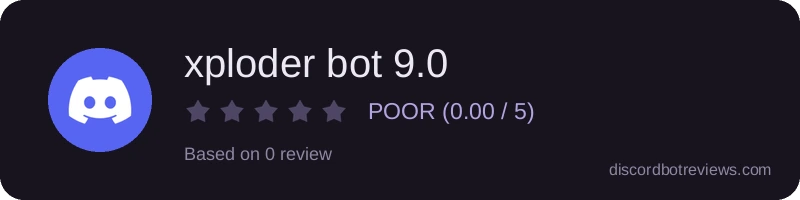 Rating widget preview for xploder bot 9.0