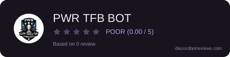Rating banner for PWR TFB BOT