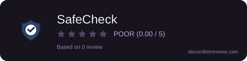 Rating widget preview for SafeCheck