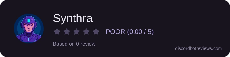 Rating widget preview for Synthra