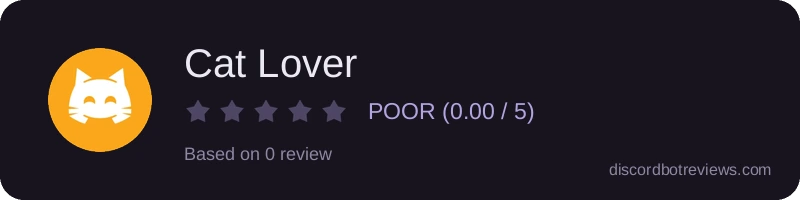 Rating widget preview for Cat Lover