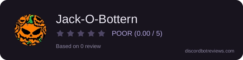 Rating banner for Jack-O-Bottern