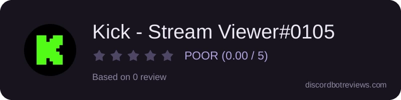 Rating widget preview for Kick - Stream Viewer#0105