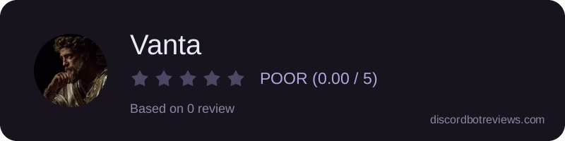 Rating widget preview for Vanta