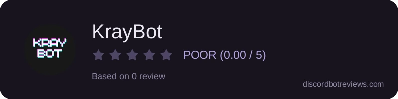 Rating widget preview for KrayBot