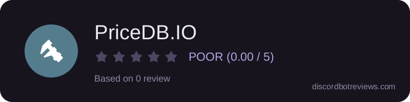 Rating widget preview for PriceDB.IO