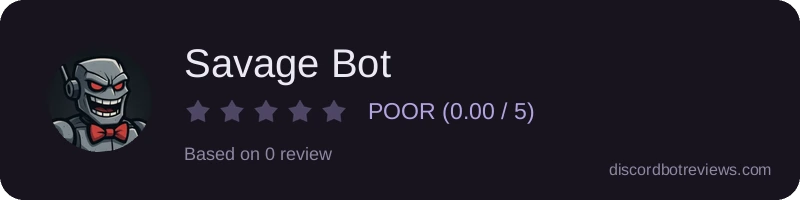Rating widget preview for Savage Bot
