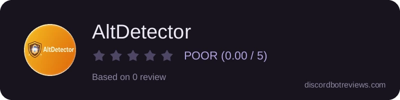 Rating widget preview for AltDetector