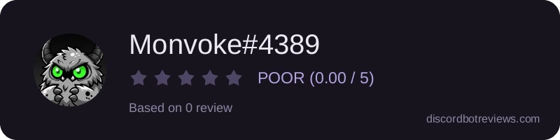 Rating widget preview for Monvoke#4389