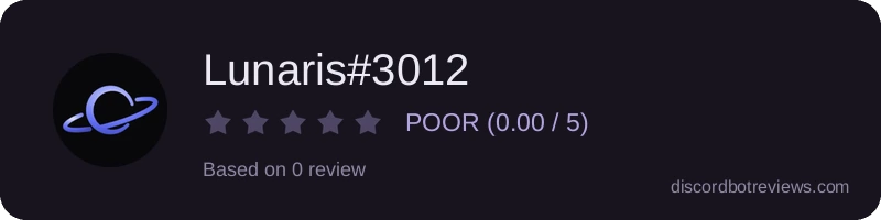 Rating widget preview for Lunaris#3012