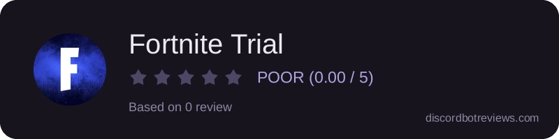 Rating widget preview for Fortnite Trial