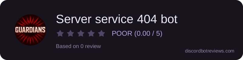 Rating widget preview for Server service 404 bot