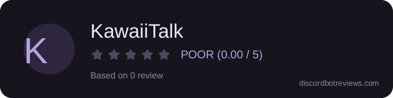 Rating widget preview for KawaiiTalk