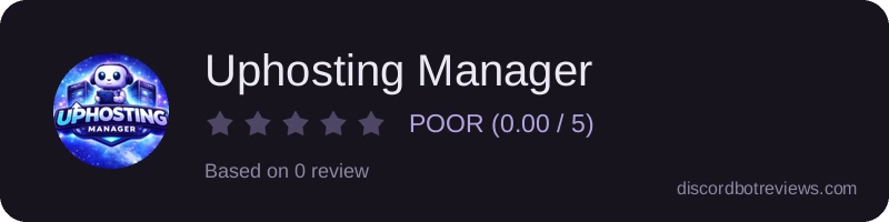 Rating widget preview for Uphosting Manager