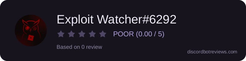 Rating widget preview for Exploit Watcher#6292