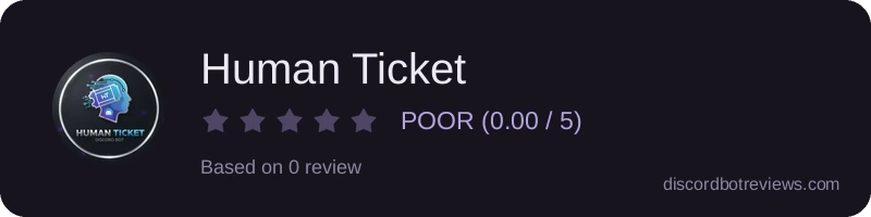 Rating widget preview for Human Ticket