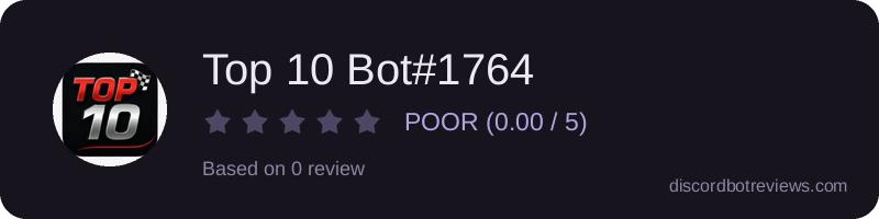 Rating widget preview for Top 10 Bot#1764