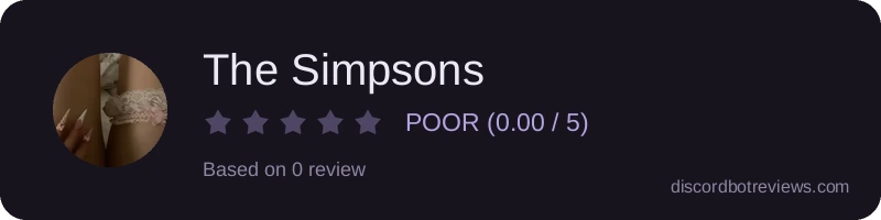 Rating widget preview for The Simpsons