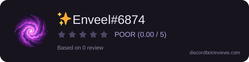 Rating widget preview for ✨Enveel#6874