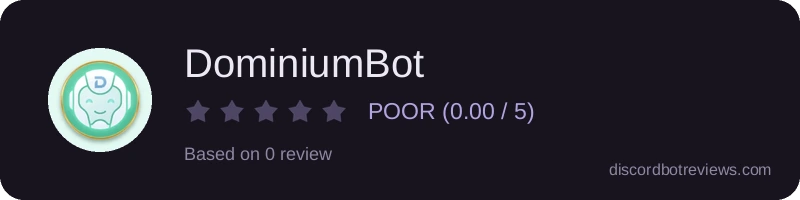 Rating widget preview for DominiumBot