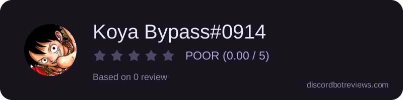 Rating widget preview for Koya Bypass#0914