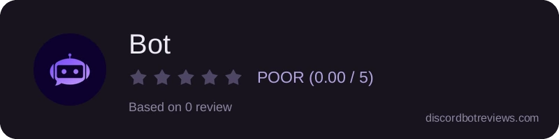 Rating widget preview for Bot