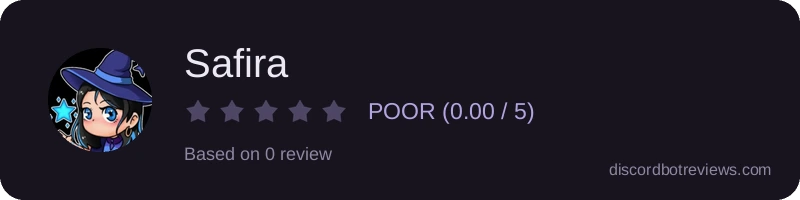 Rating widget preview for Safira
