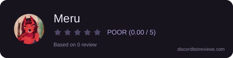 Rating widget preview for Meru