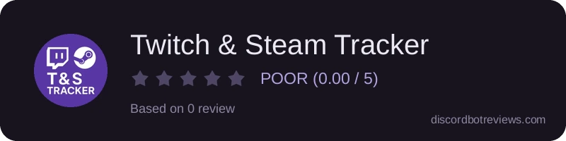 Rating widget preview for Twitch & Steam Tracker