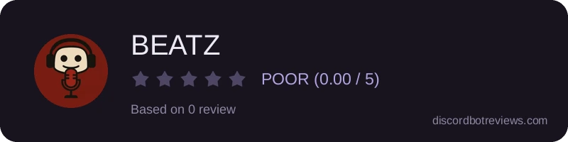 Rating widget preview for BEATZ